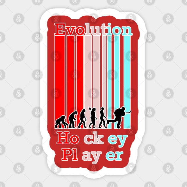 Hockey Lovers , Evolution Of Hockey players , Hockey gift , Hockey Addicts , Gameday Sticker by OsOsgermany